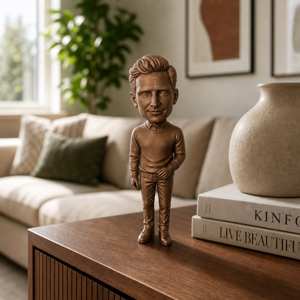 Personalisierte 3D-Figur aus Foto in Bronze